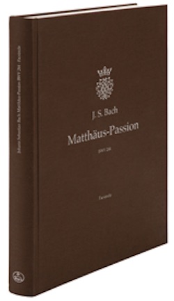 Bach. Matthus-Passion BWV 244, cover
