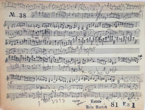 Bartk, Sonata for Violin Solo, Sz 117, sketch
