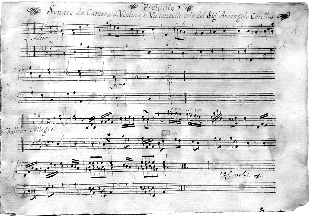 Corelli, Sonatas da camera, Assisi Ms