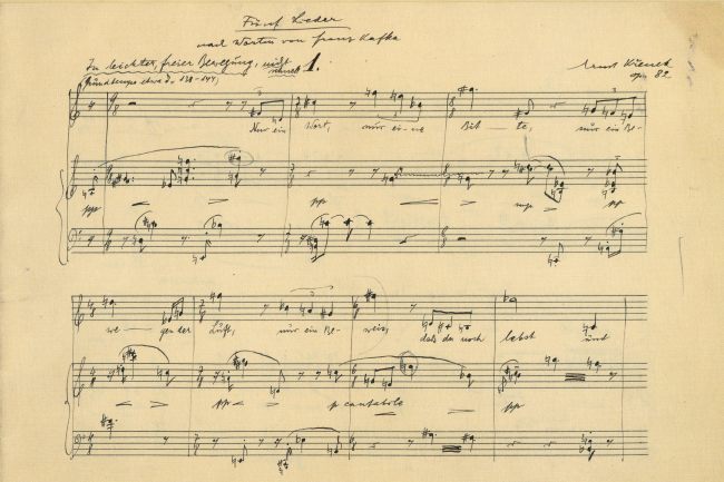 Krenek, Fünf Lieder, 1