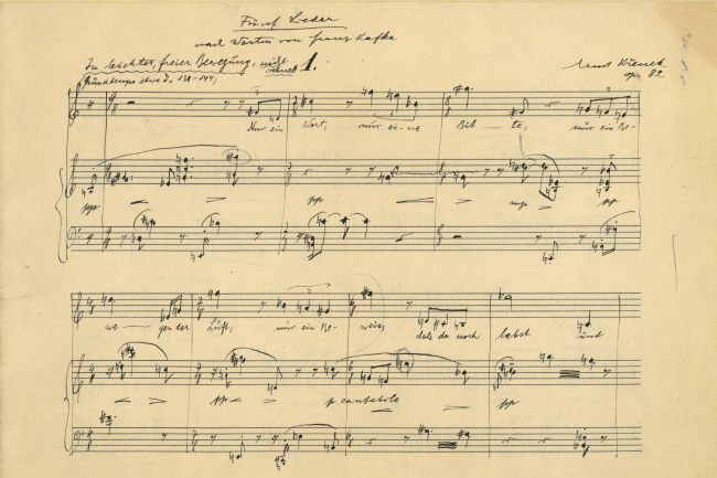 Krenek, Fnf Lieder, 1