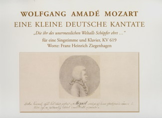 Mozart, A Little German Cantata, K.619, cover