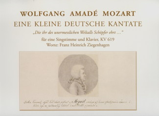 Mozart, A Little German Cantata, K.619, cover