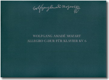 Mozart, Allegro in C-Dur fr Klavier K 6, cover