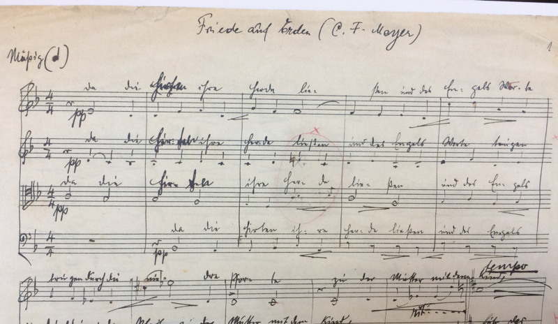 Schoenberg, Frieda auf Erden Op.13, draft