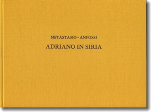 Anfossi. Adriano in Siria, cover