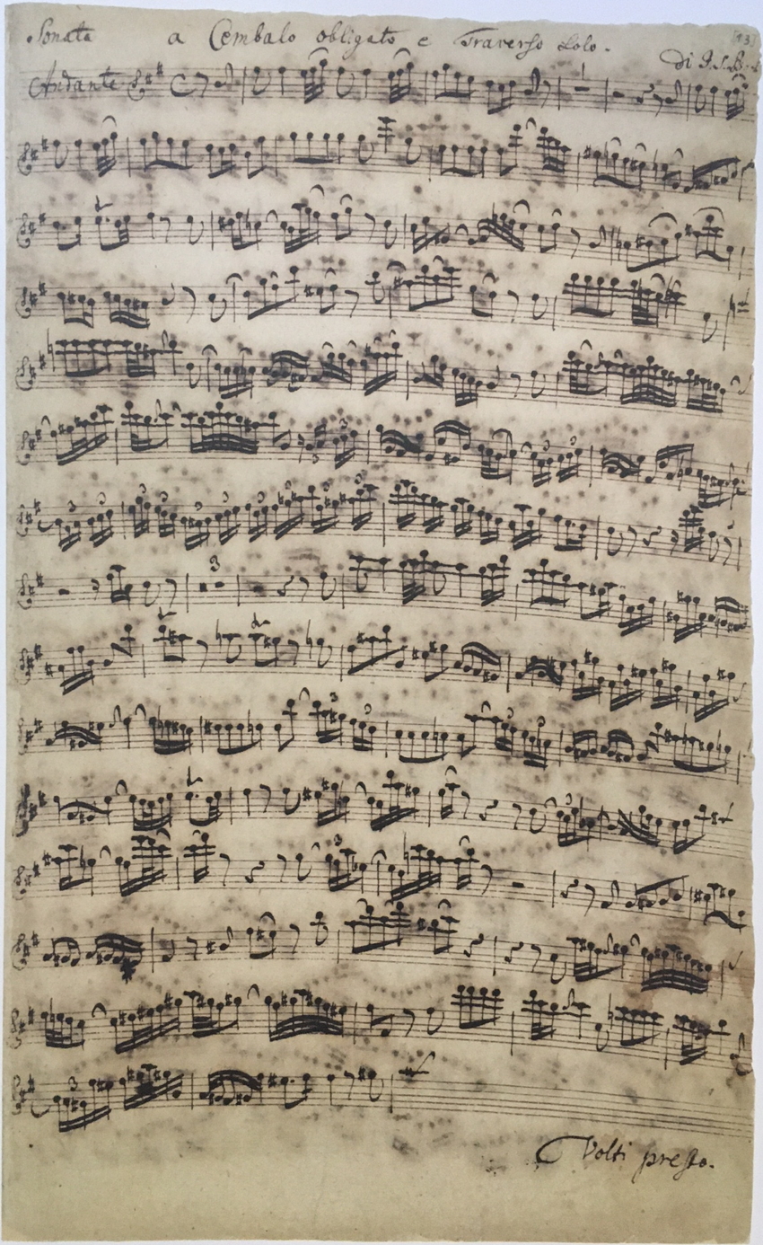 Bach, Sonata for Flute, BWV 1030