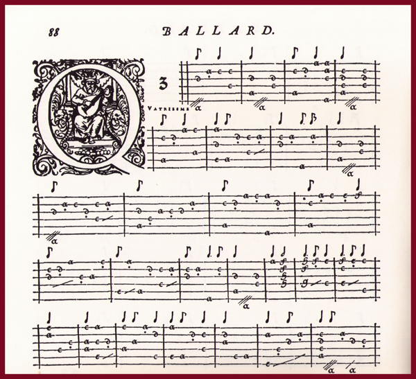 Ballard, Premier livre de tablature de luth 1611