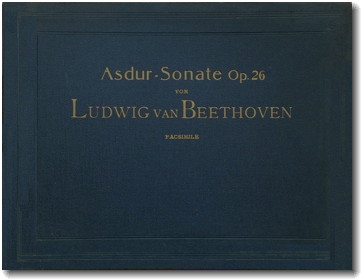 Beethoven, Piano Sonata A Flat op.26, cover