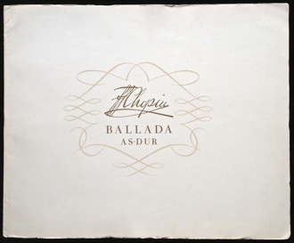 Chopin, Ballade in Ab Major, op.47, cover
