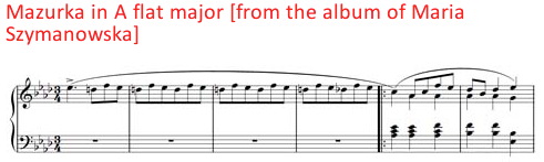 Chopin, Mazurka A-flat Major, without op.