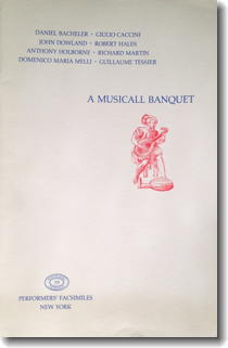 Robert Dowland, A Musical Banquet, cover