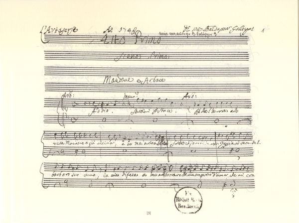 Galuppi, Artaserse