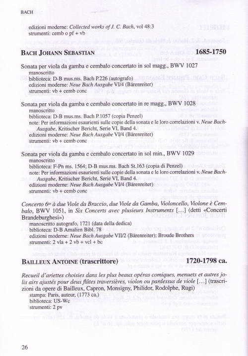 Hoffmann. Catalog of Solo & Chamber Music for Viola da Gamba