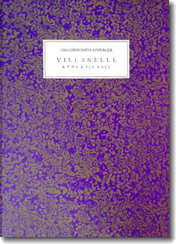 Libro primo [secondo, terzo & quarto] di villanelle, cover
