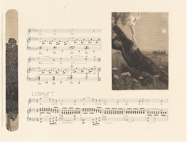 Max Klinger, Brahmsphantasie, Border With Forest, Border with Forest Lake (pl. 10); The Cold Hand (pl.11)