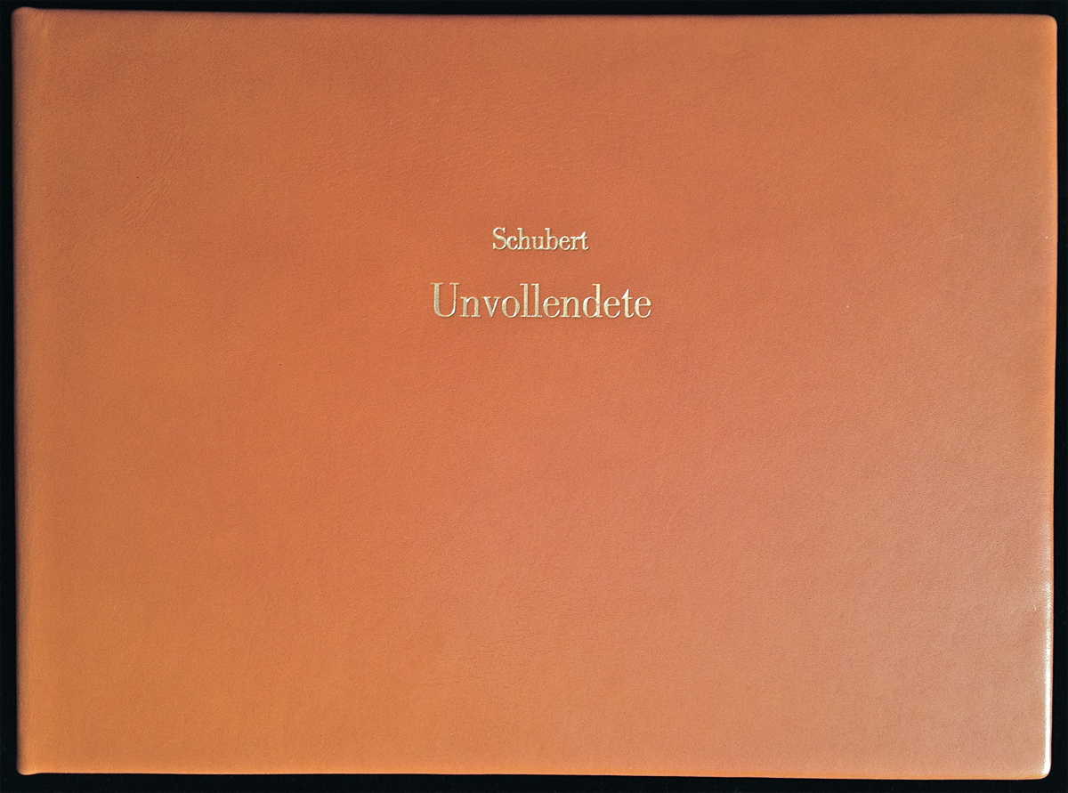 Schubert, Symphony in B minor, D.759, cover (leather)