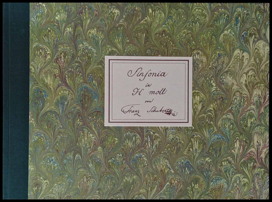 Schubert, Symphony in B minor, D.759, cover (marbled paper)