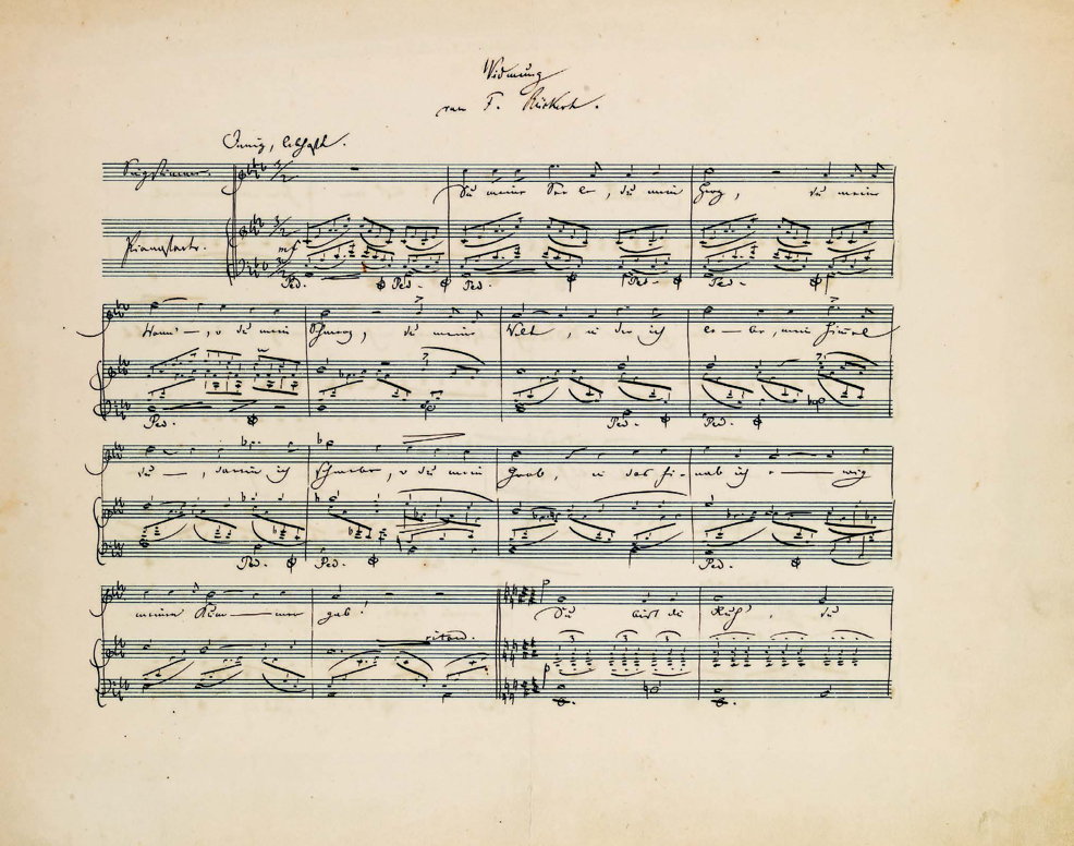 Schumann, "Widmung" autograph