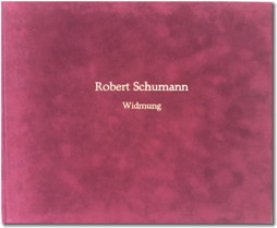 Schumann, "Widmung" facsimile, cover